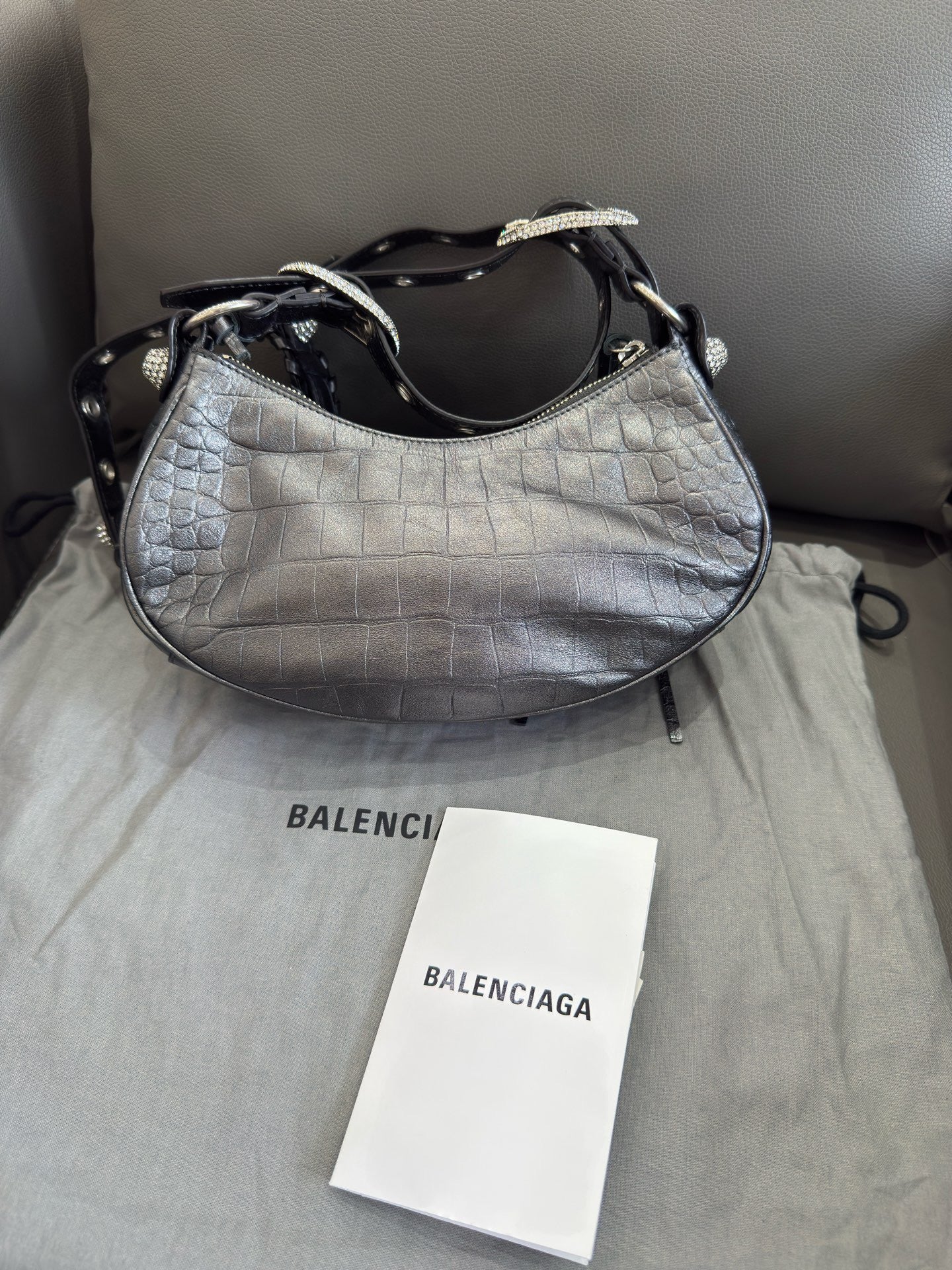 Balenciaga - Le Cagole - Leather - Metallic Grey - (mini)