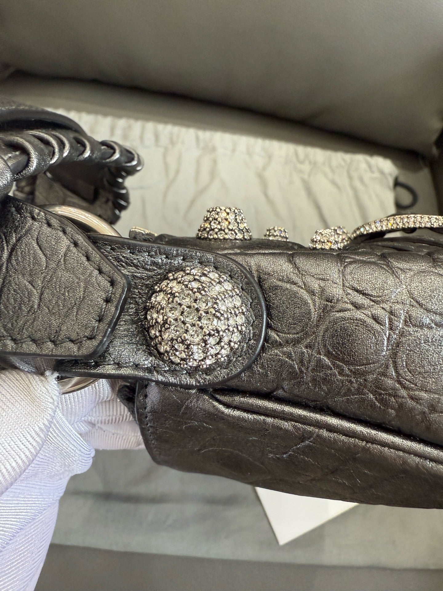 Balenciaga - Le Cagole - Leather - Metallic Grey - (mini)