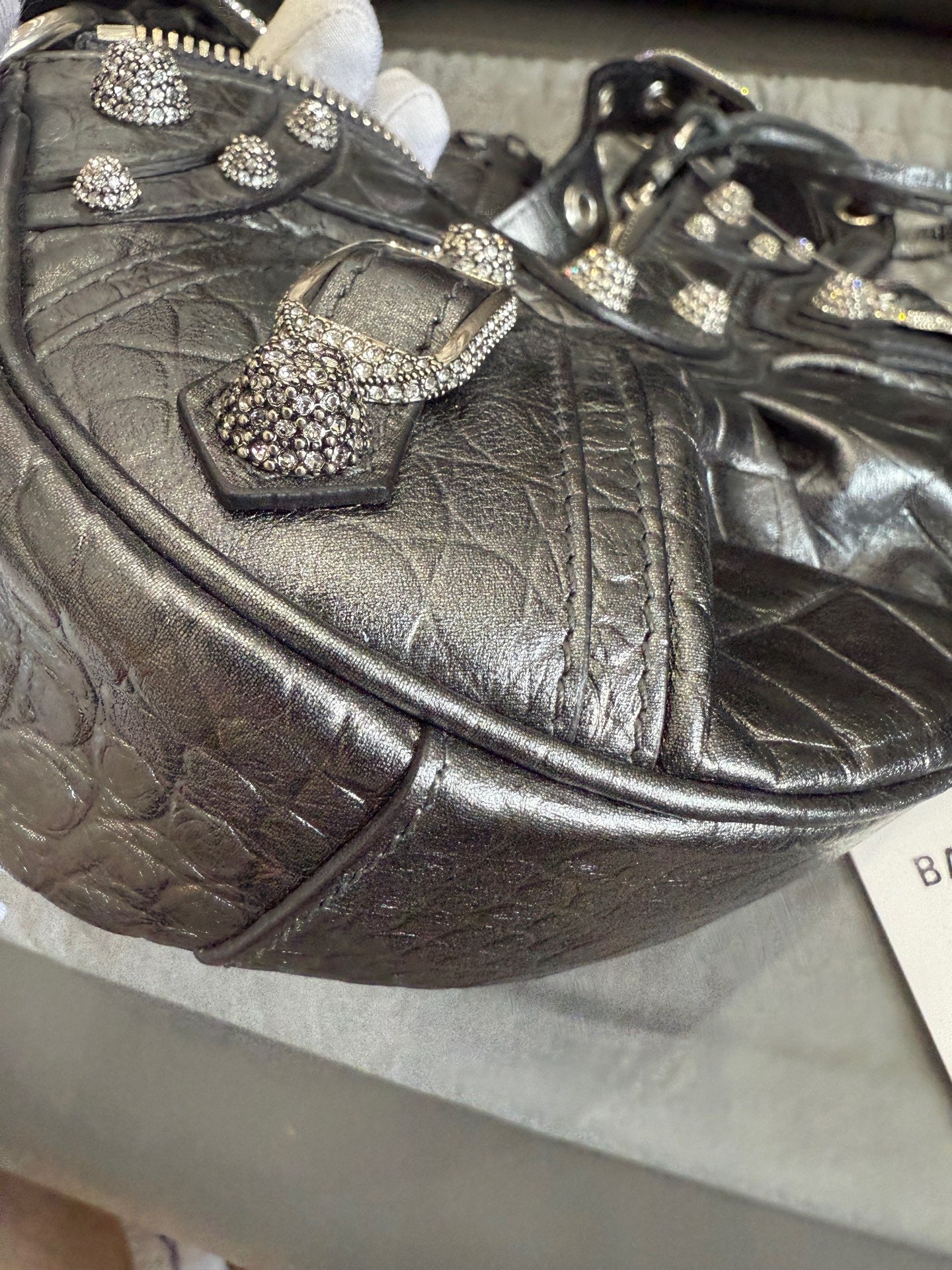 Balenciaga - Le Cagole - Leather - Metallic Grey - (mini)
