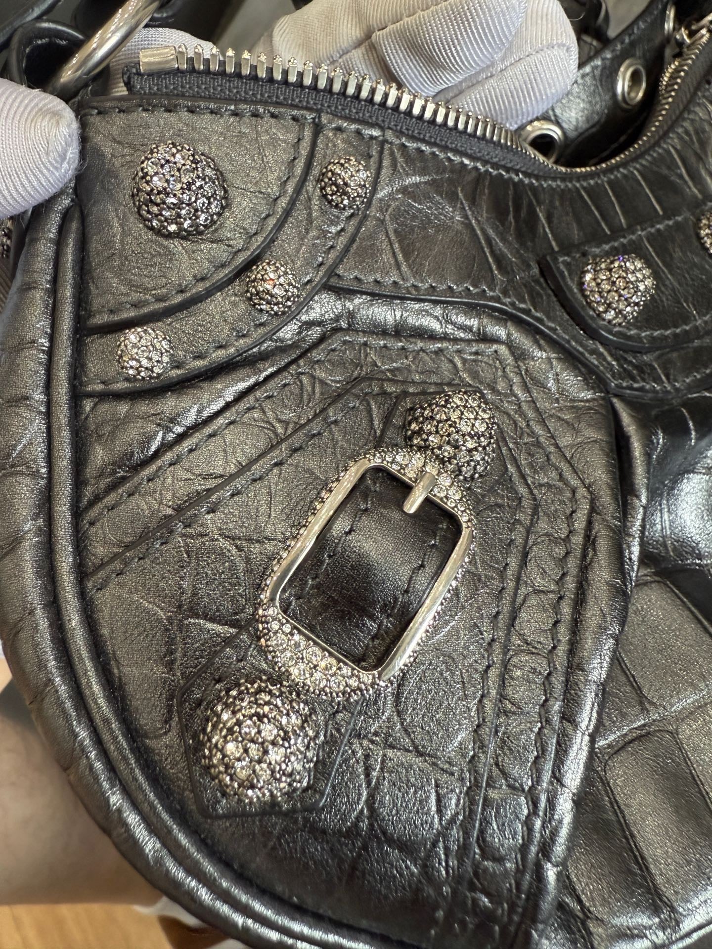 Balenciaga - Le Cagole - Leather - Metallic Grey - (mini)