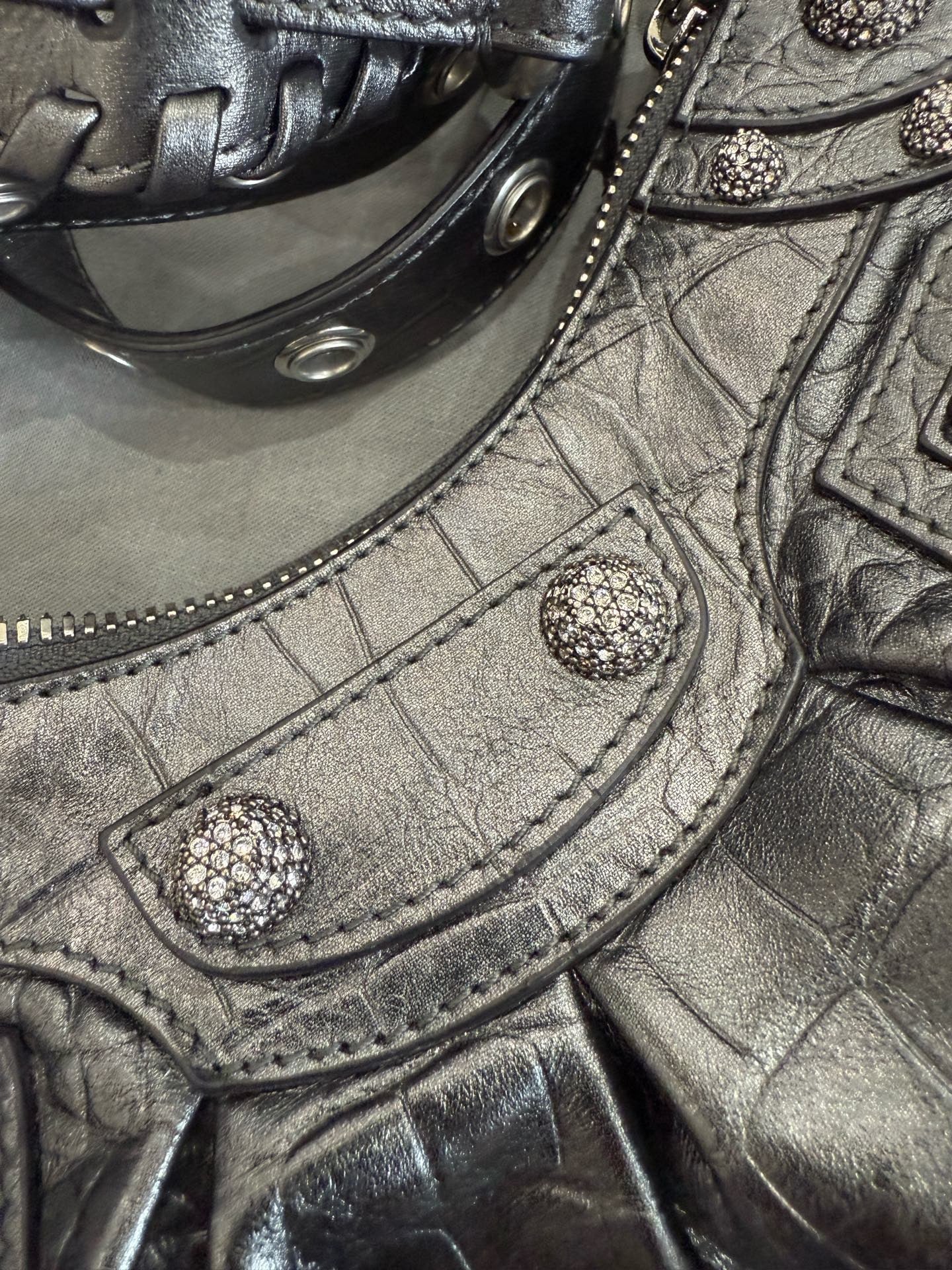 Balenciaga - Le Cagole - Leather - Metallic Grey - (mini)