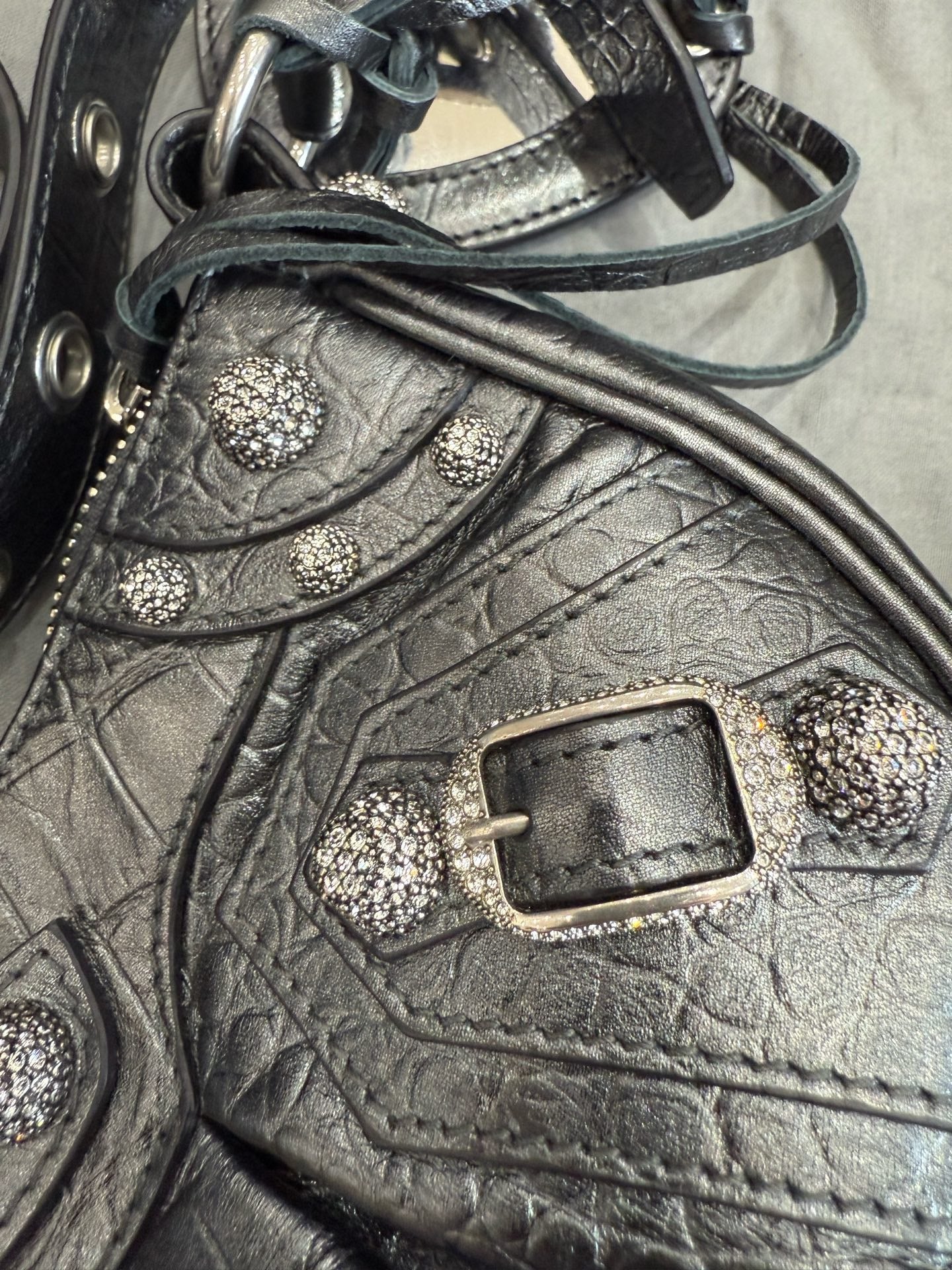 Balenciaga - Le Cagole - Leather - Metallic Grey - (mini)