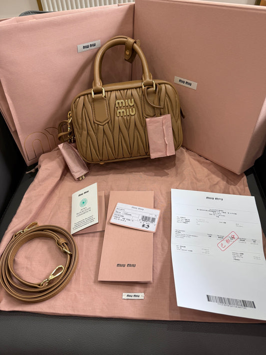 Miu Miu - ARCADIE - Nappa leather - Caramel - (mini)