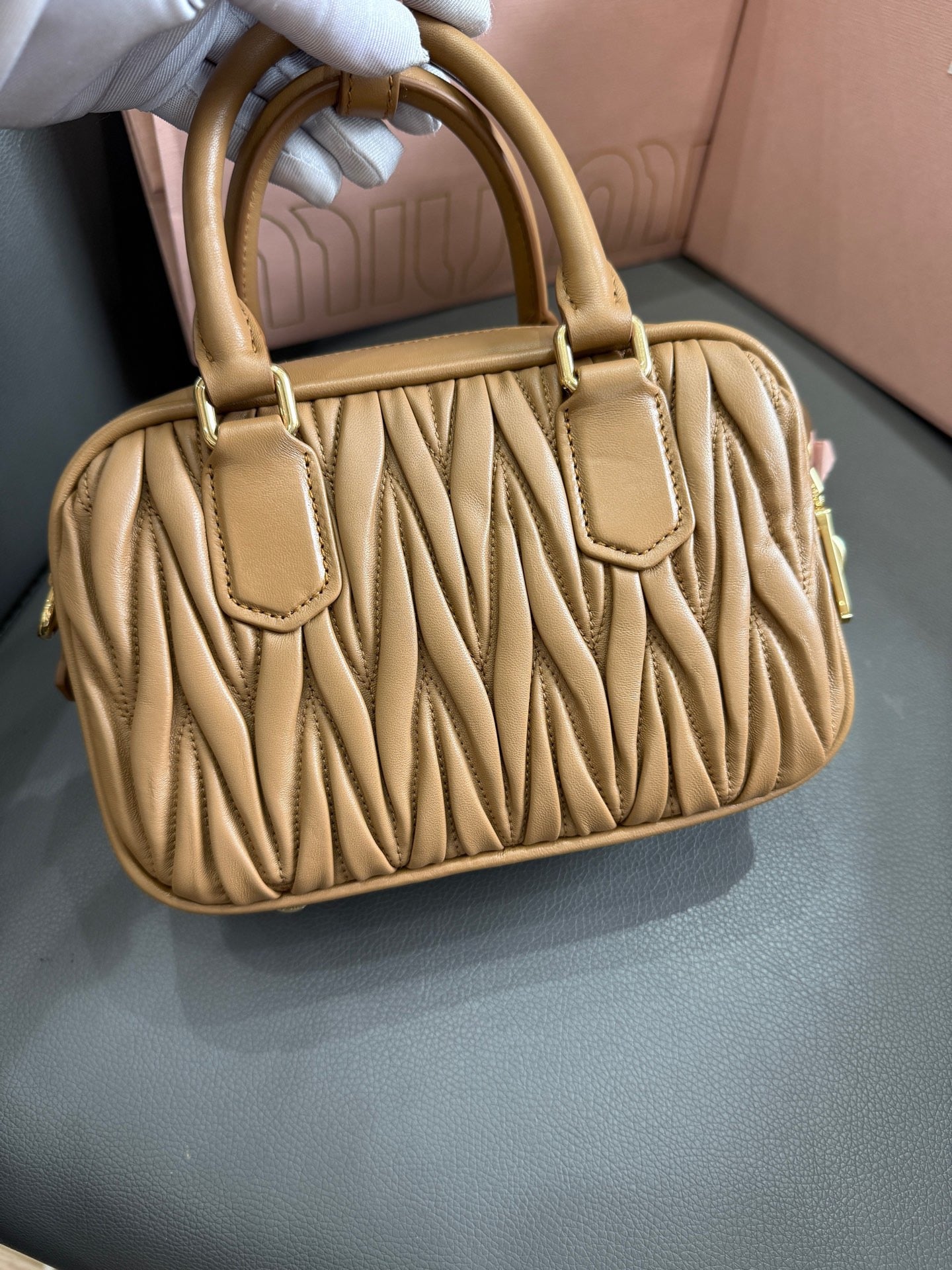 Miu Miu - ARCADIE - Nappa leather - Caramel - (mini)