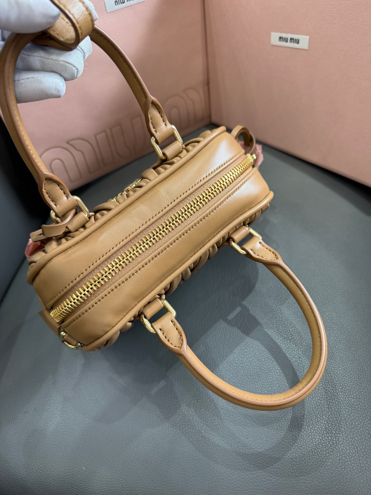 Miu Miu - ARCADIE - Nappa leather - Caramel - (mini)