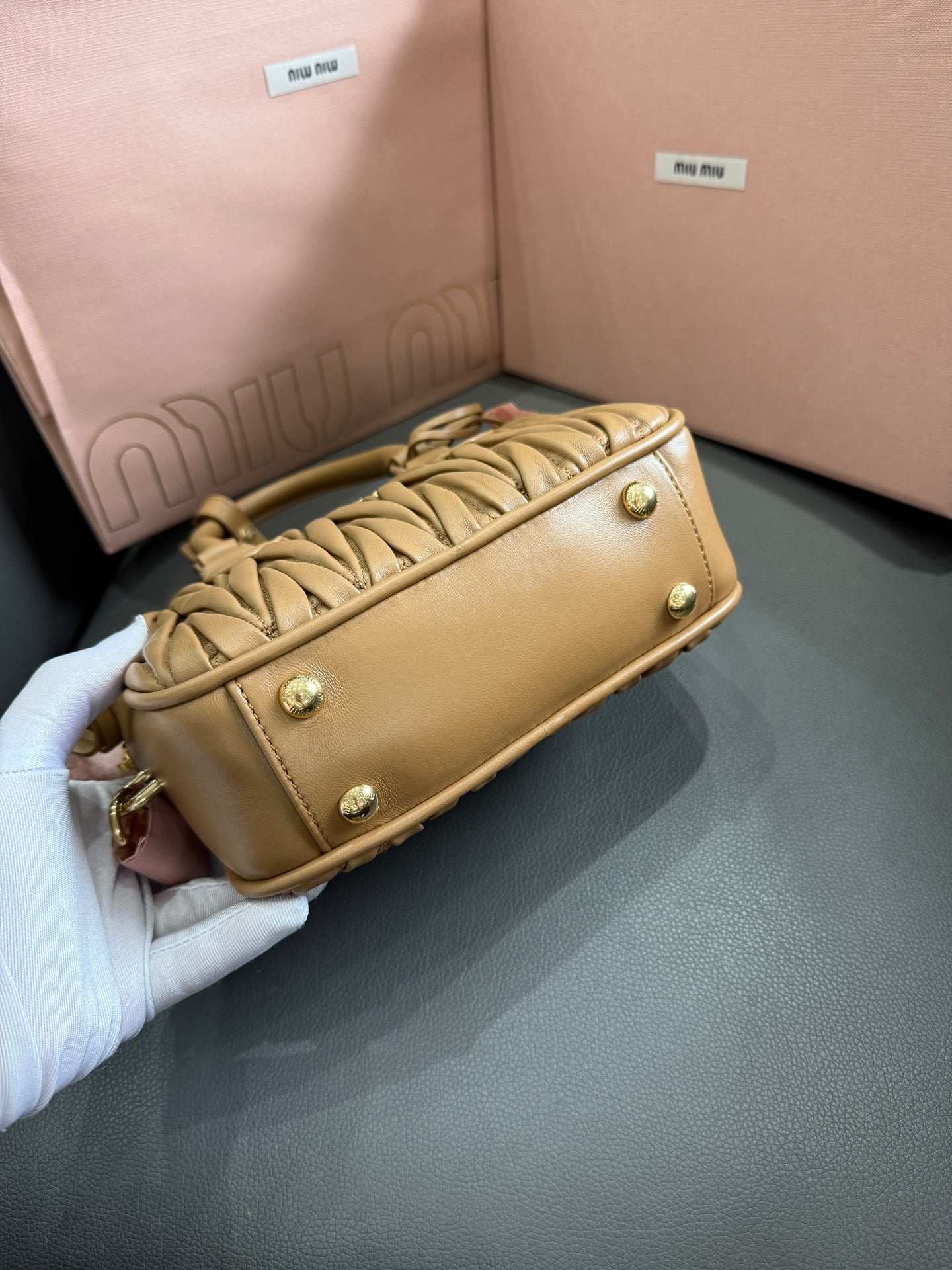 Miu Miu - ARCADIE - Nappa leather - Caramel - (mini)
