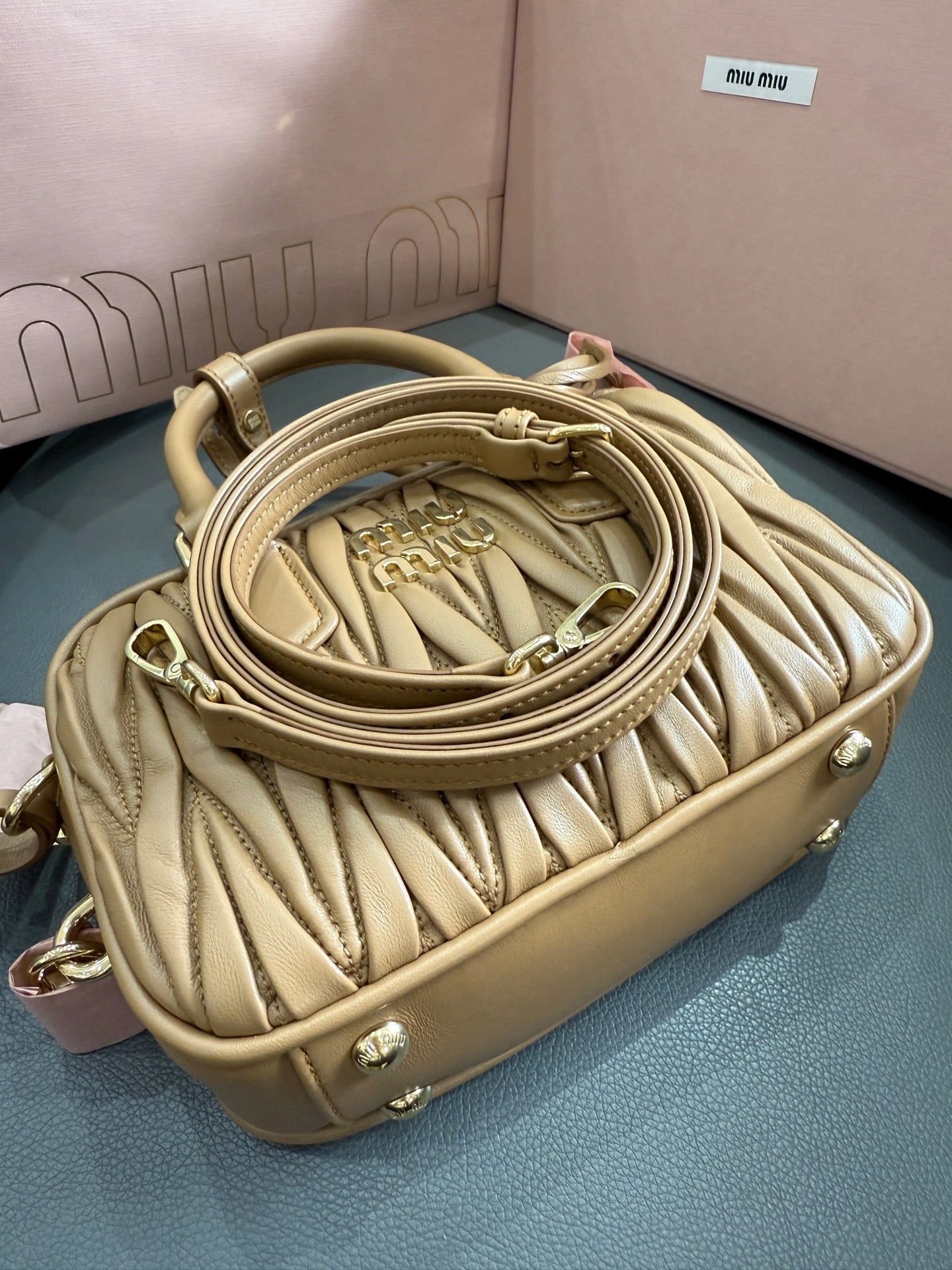 Miu Miu - ARCADIE - Nappa leather - Caramel - (mini)
