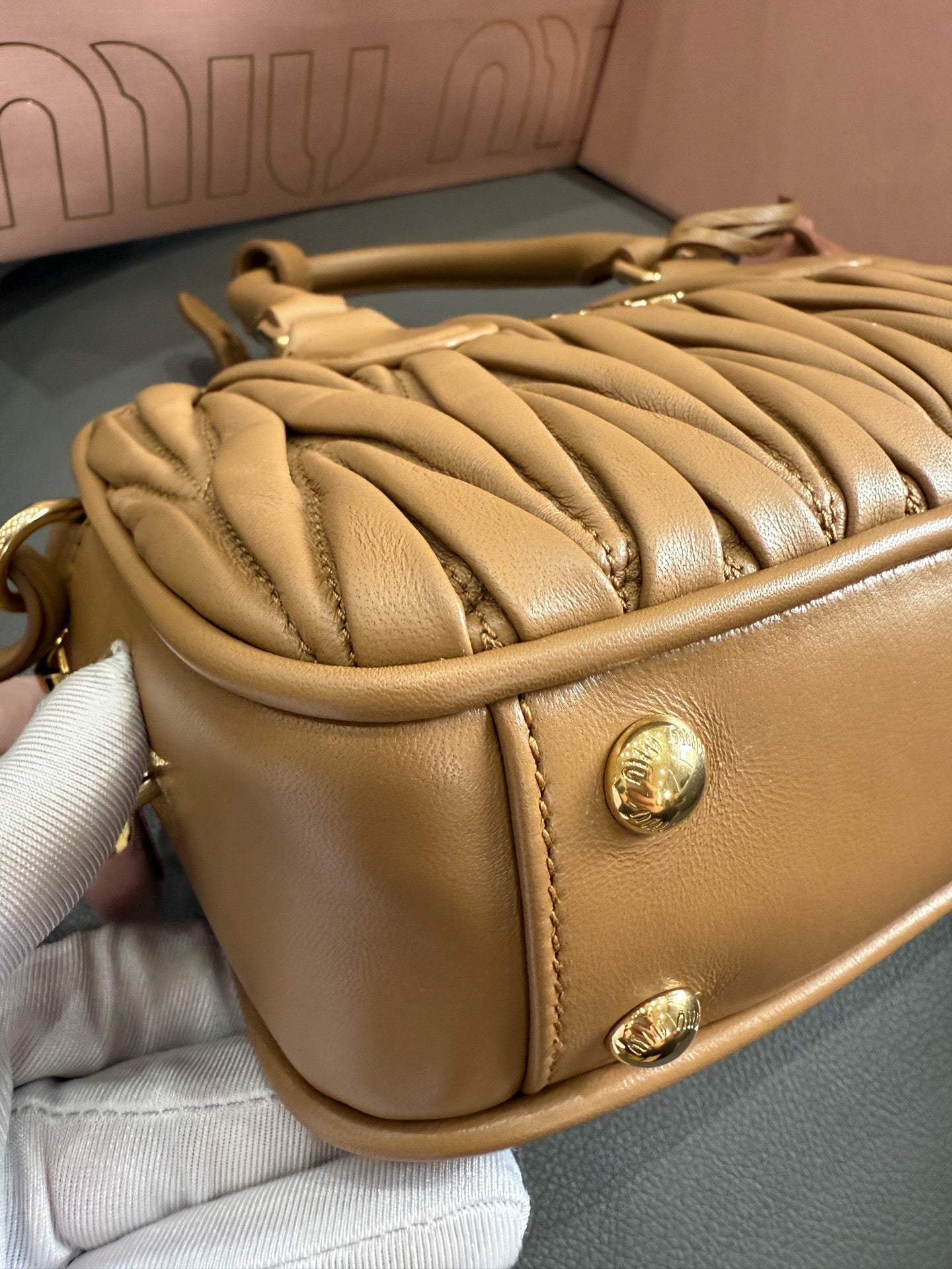 Miu Miu - ARCADIE - Nappa leather - Caramel - (mini)