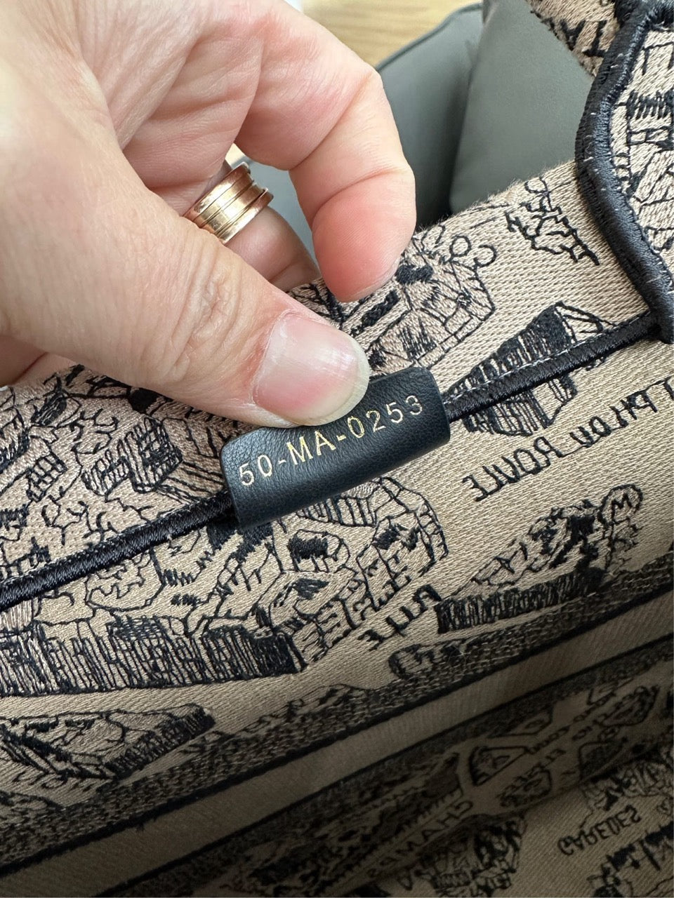 Dior - Book Tote Medium - Embroidered canvas - Beige - (medium)