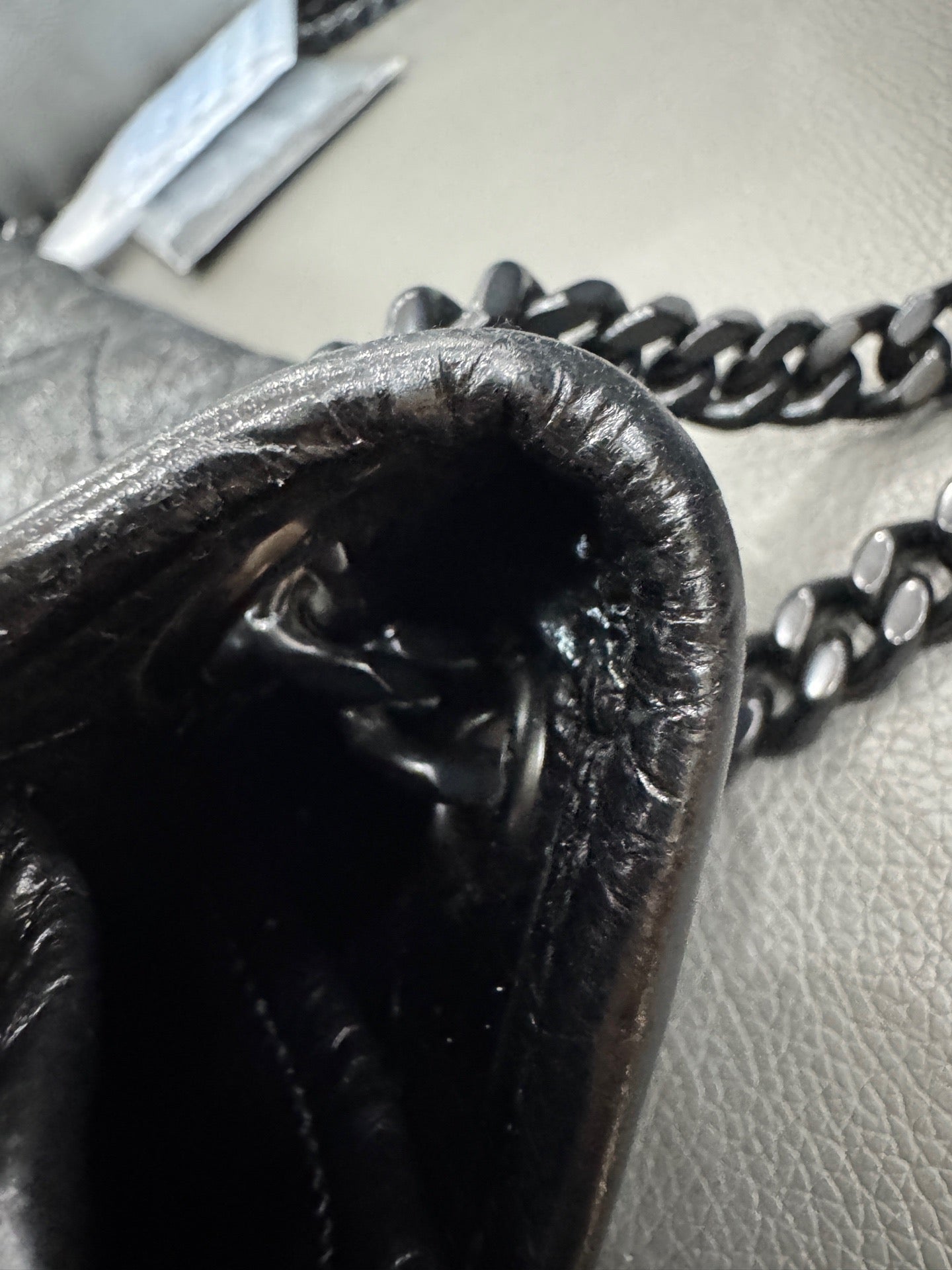 Saint Laurent - Niki Soblack - Crinkled vintage leather - Black - (Large)