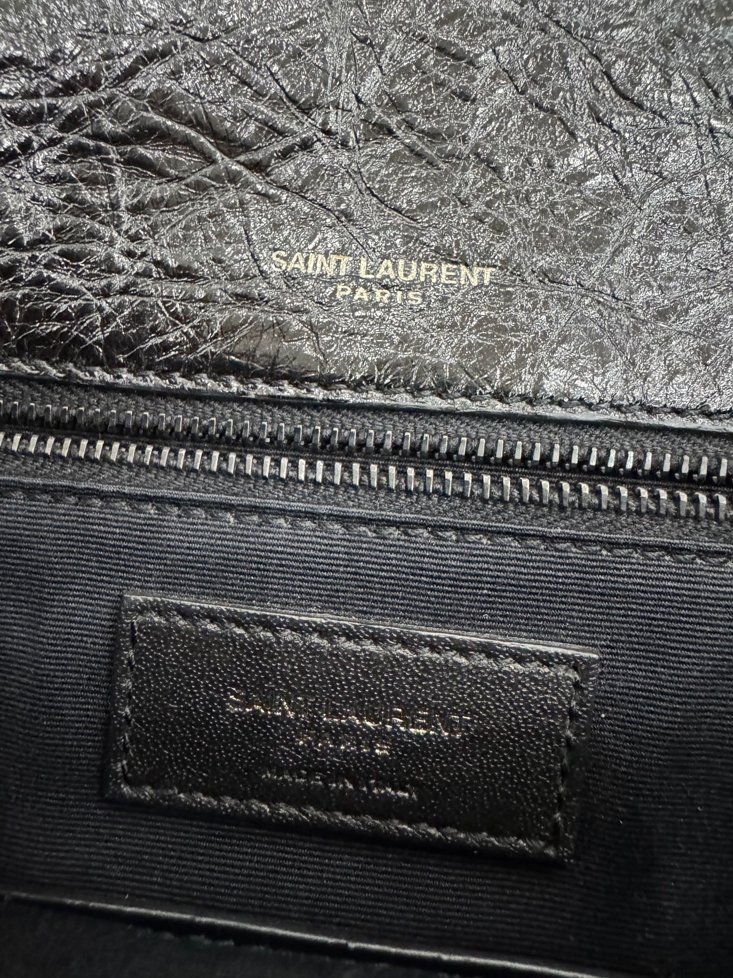 Saint Laurent - Niki Soblack - Crinkled vintage leather - Black - (Large)