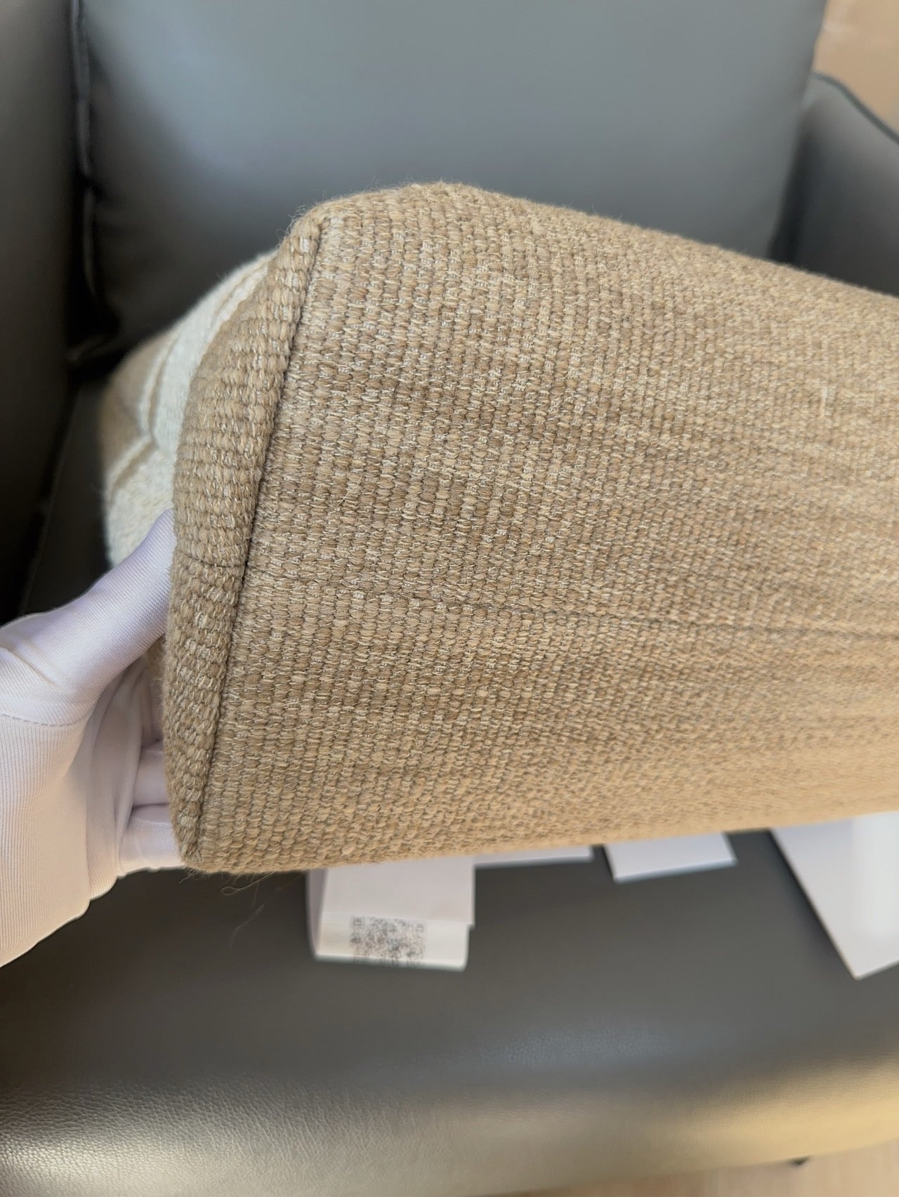 Celine - Cabas Tote - Woven raffia-like textile and leather - Beige - (Large)