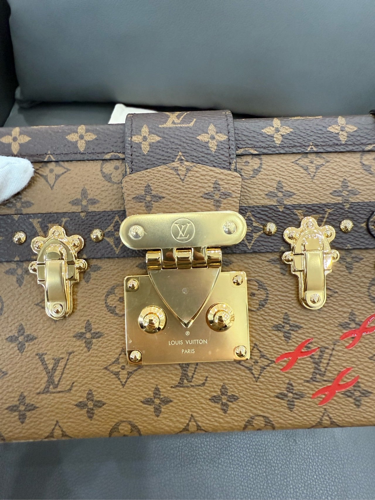 Louis Vuitton - Petite Malle - Monogram coated canvas and calfskin leather - Brown - (mini)