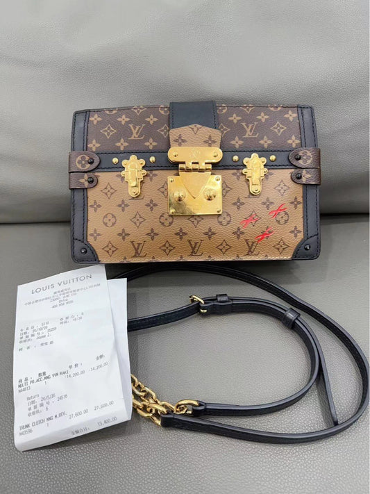 Louis Vuitton - Trunk Clutch - Monogram coated canvas with leather trim - Brown - (mini)