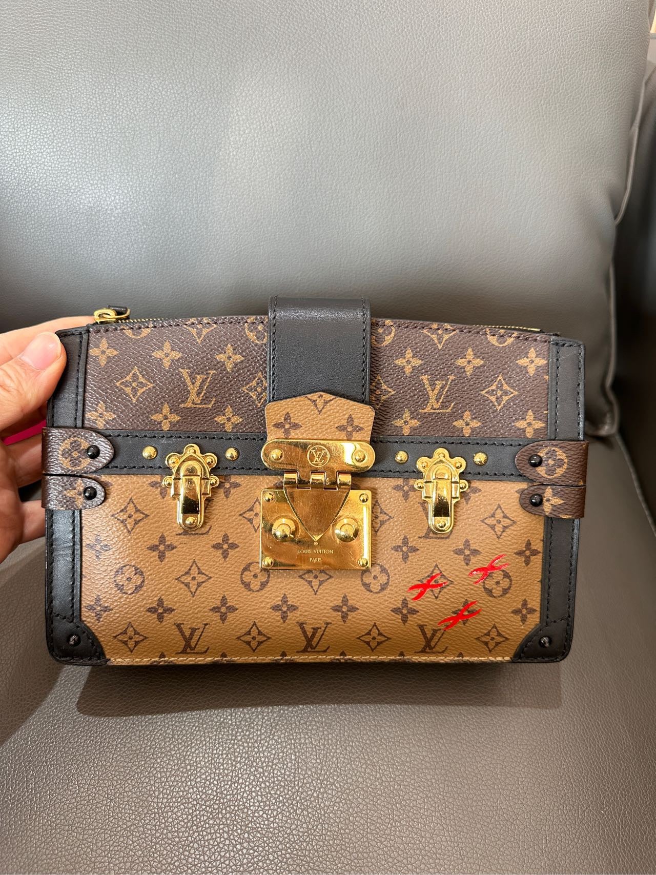 Louis Vuitton - Trunk Clutch - Monogram coated canvas with leather trim - Brown - (mini)