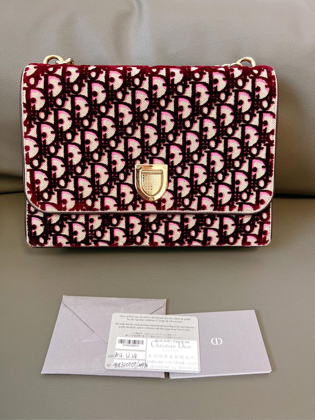 Dior - Diorama - Velvet - Burgundy - (medium)
