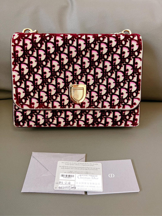 Dior - Diorama - Velvet - Burgundy - (medium)