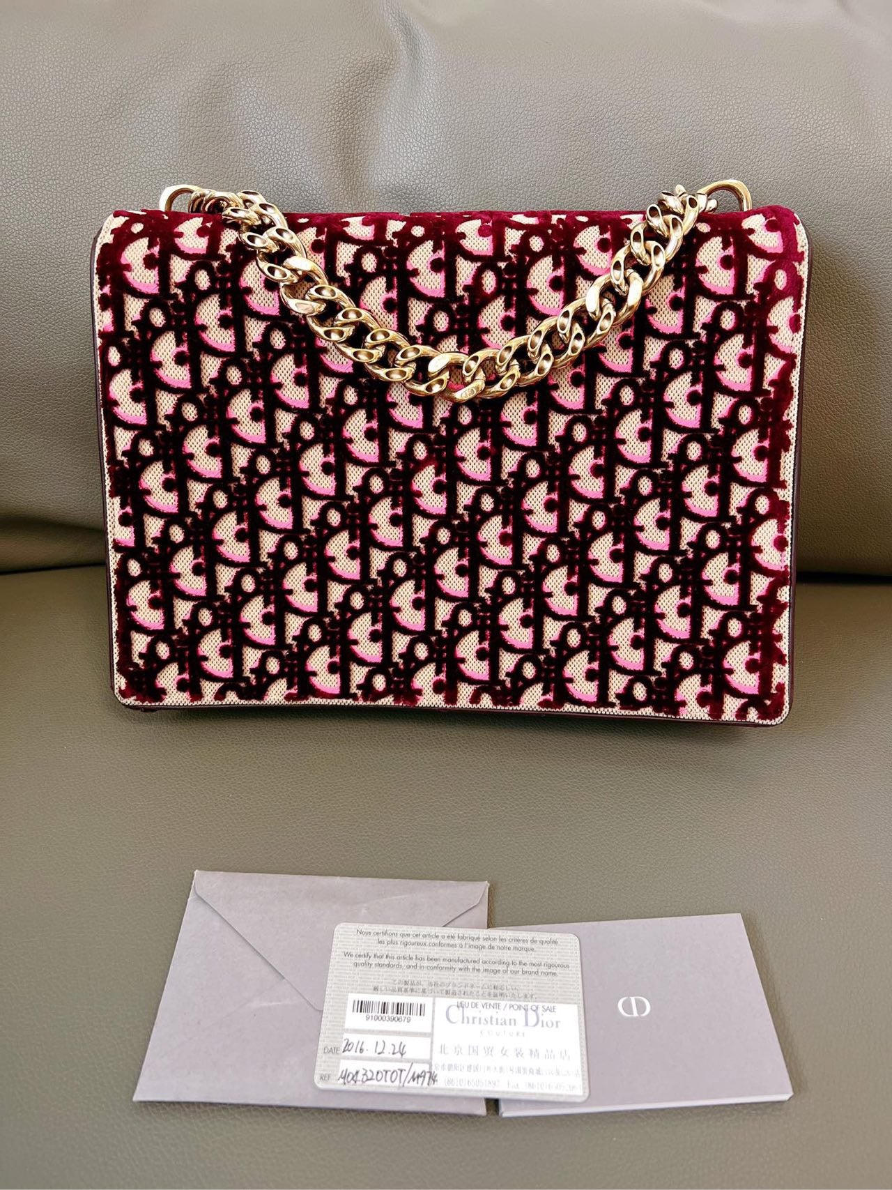Dior - Diorama - Velvet - Burgundy - (medium)