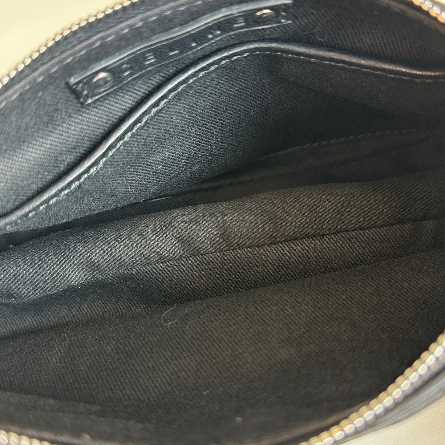 Celine - Triomphe Suede Shoulder Bag - Suede - Black - (small)