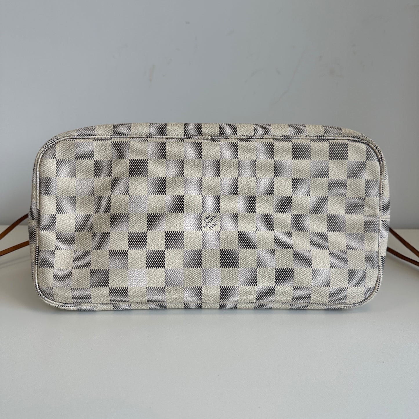 Louis Vuitton - Neverfull GM - Damier Azur coated canvas with natural cowhide leather trim - White - (Large)