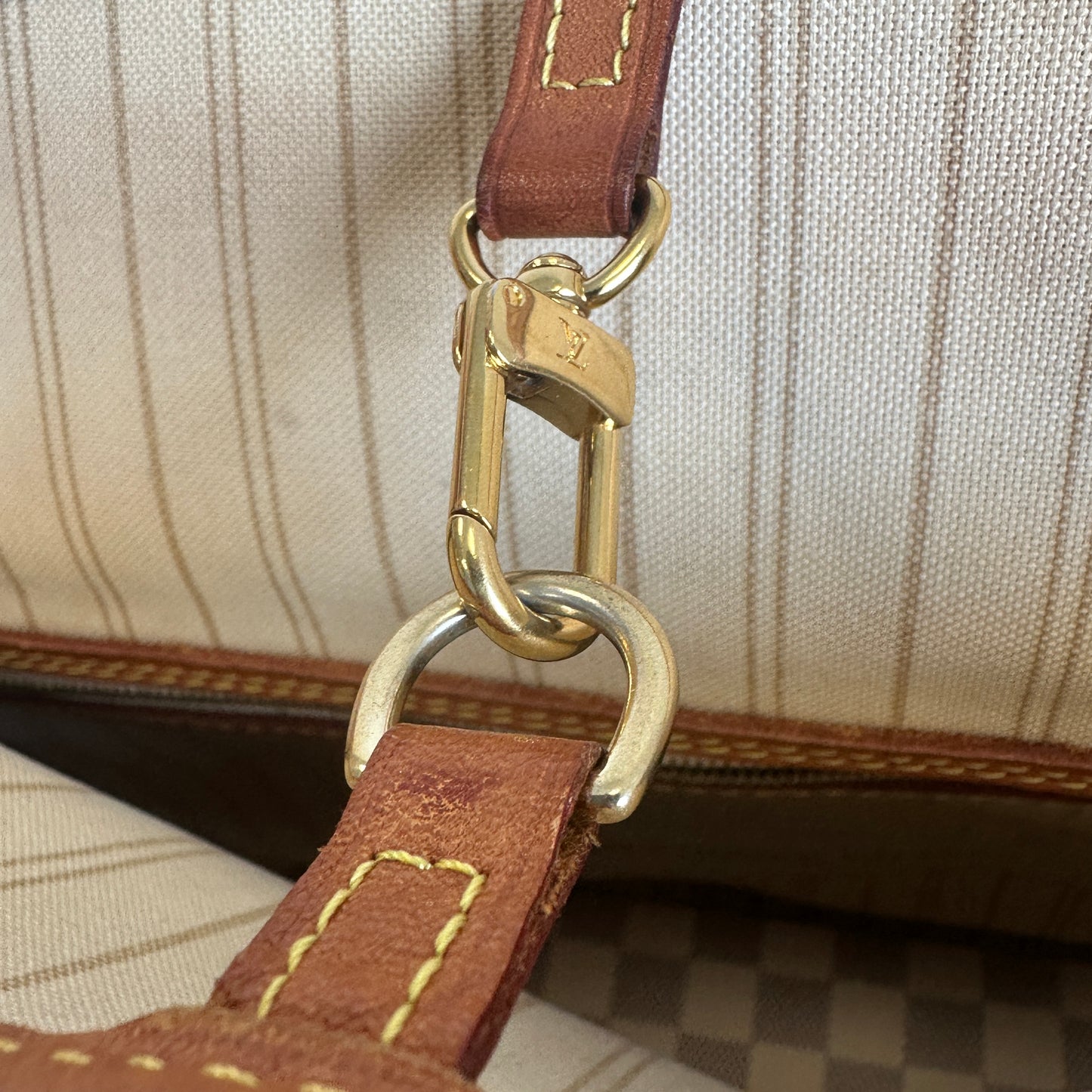 Louis Vuitton - Neverfull GM - Damier Azur coated canvas with natural cowhide leather trim - White - (Large)