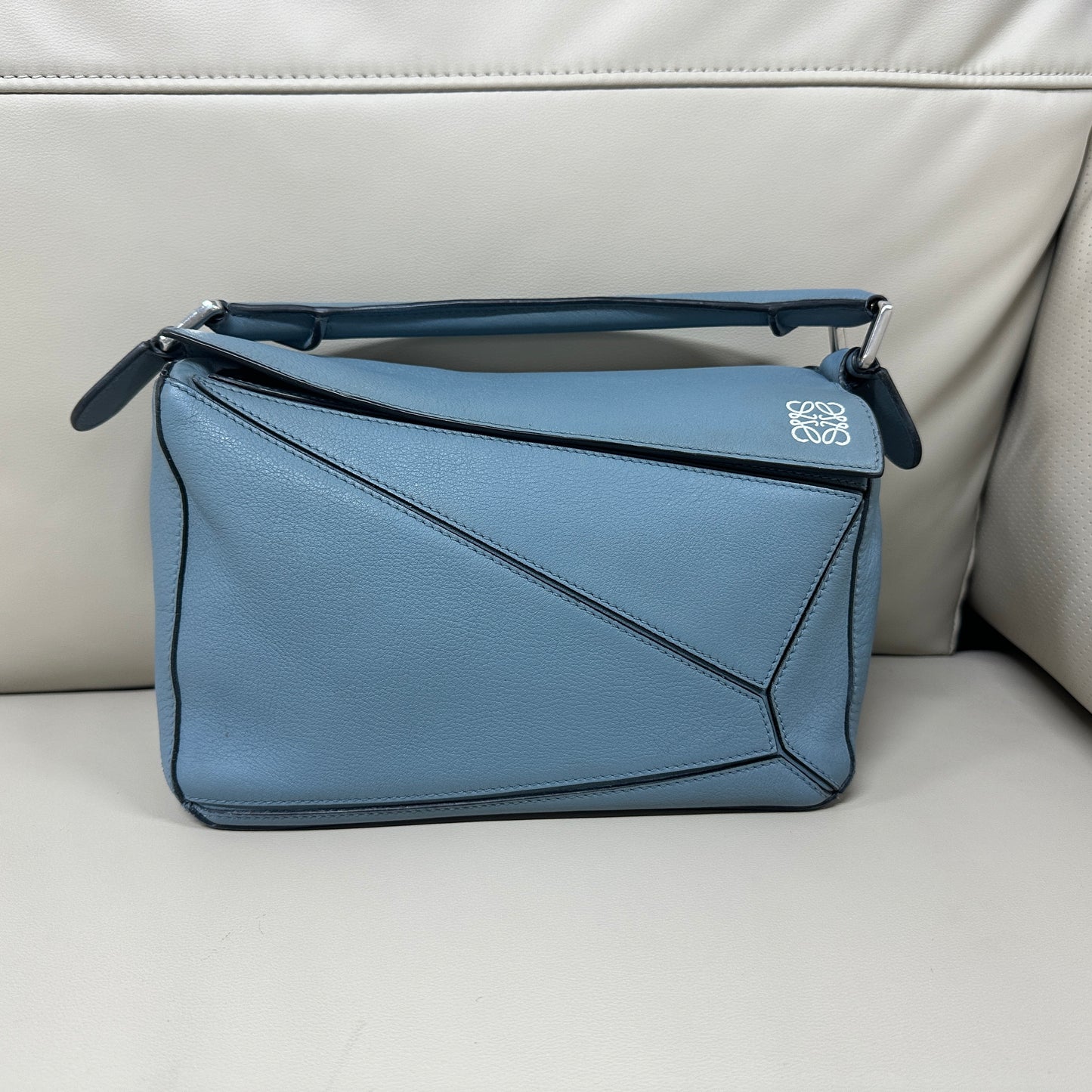 Loewe - Puzzle Bag Small - Grained leather - Blue - (Small)