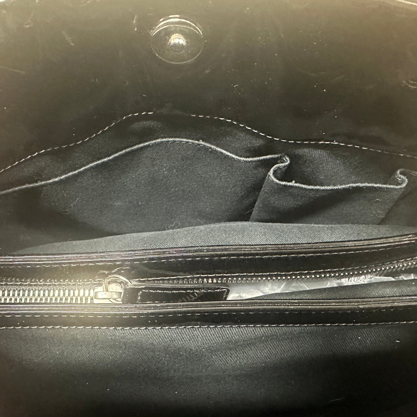 Chanel - Quilted Bowling Bag - Patent leather - Black - (Large)