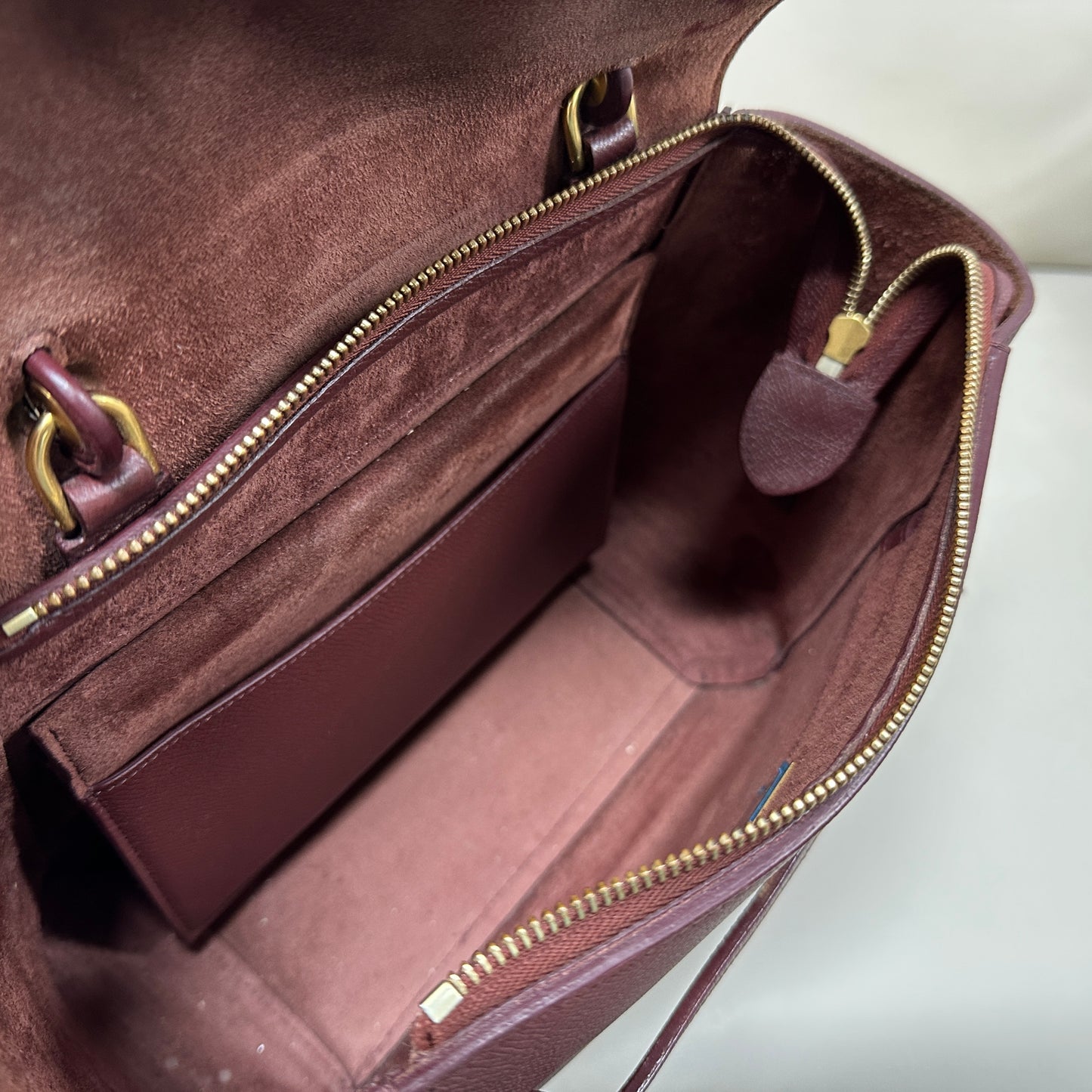 Celine - Belt Bag - Leather - Burgundy - (mini)