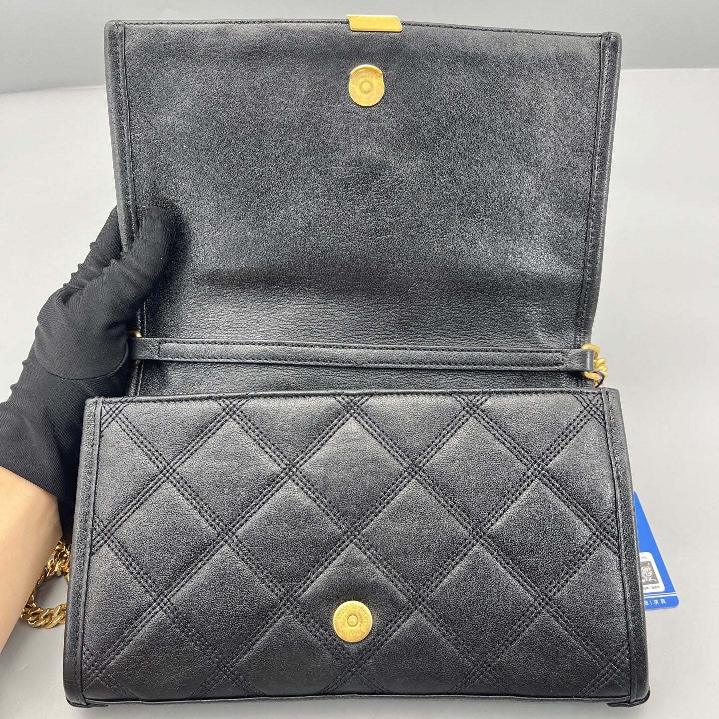 Saint Laurent - Becky Quilted Chain Bag - Leather - Black with Gold-Tone Hardware - (mini)