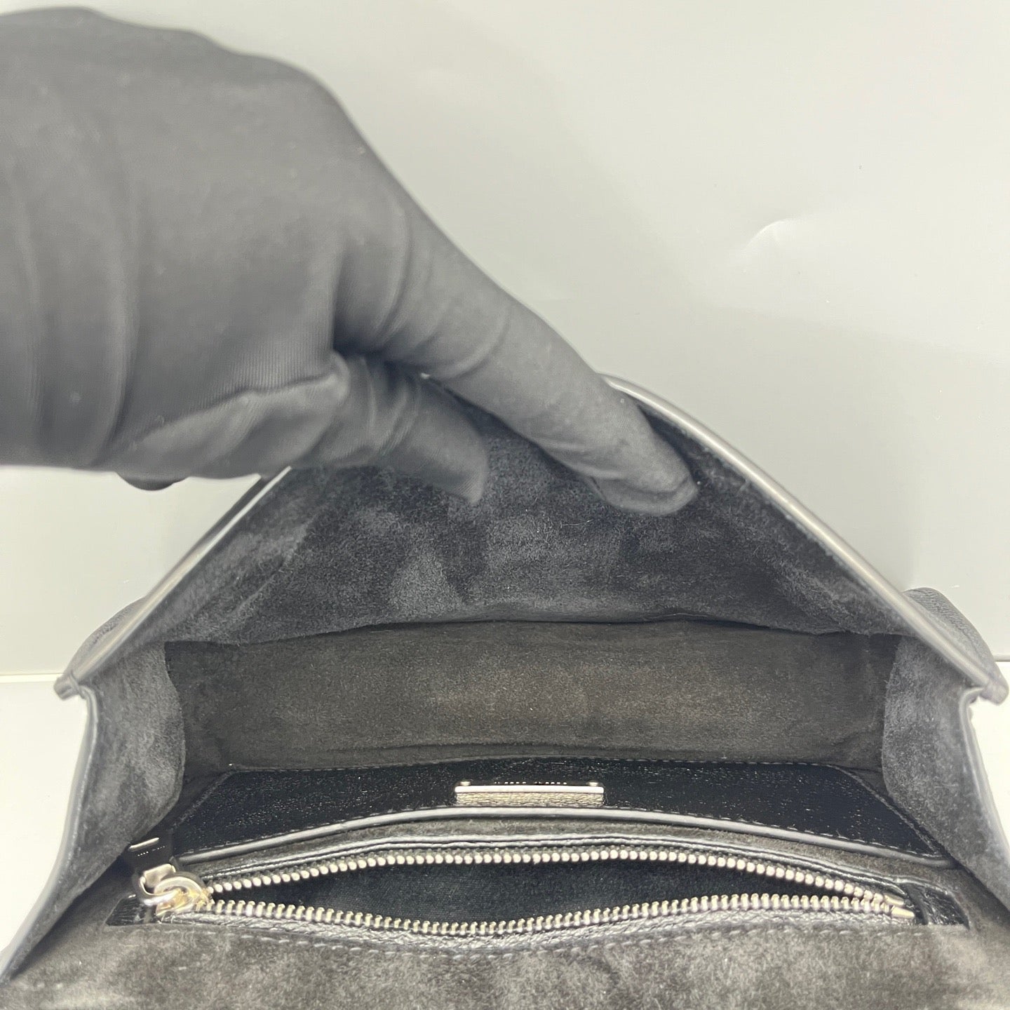 Miu Miu - Crystal buckle shoulder bag - Leather - Black - (Small)