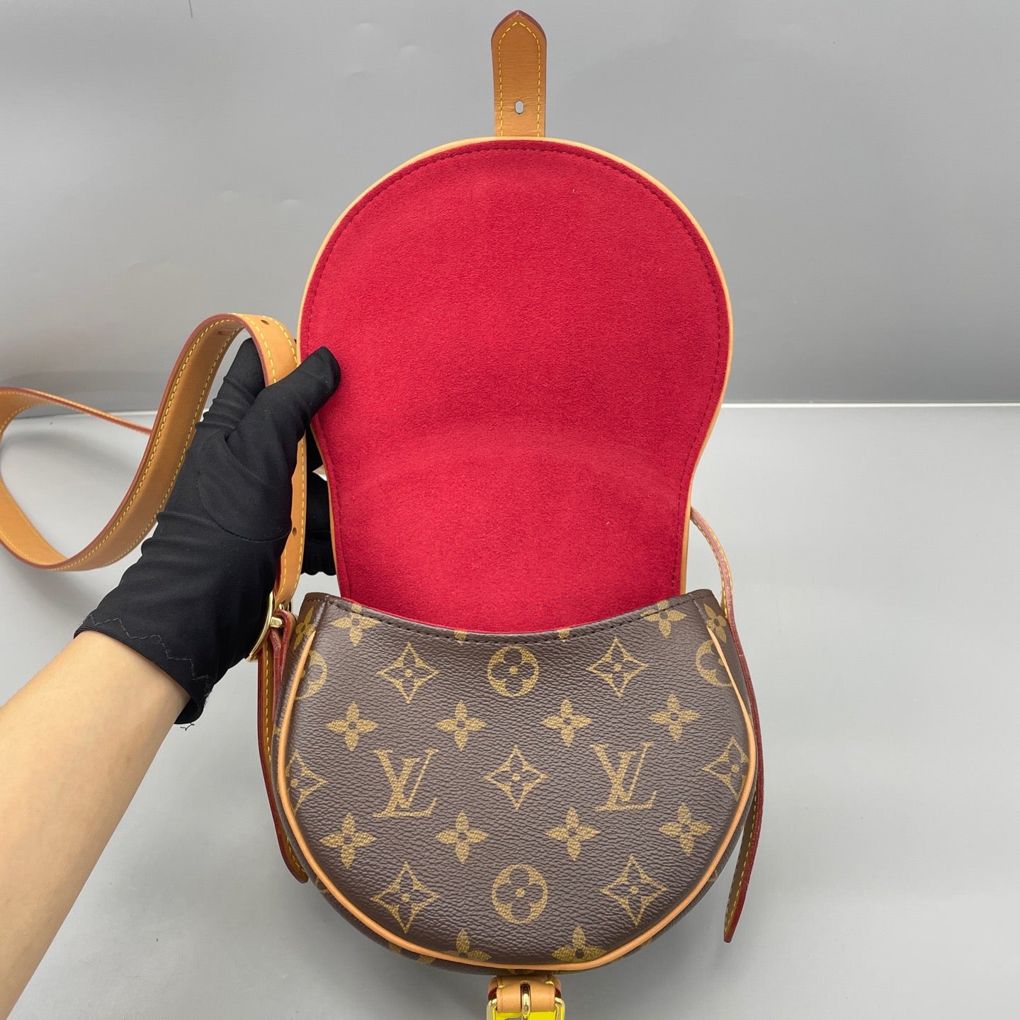 Louis Vuitton - Saddle Bag - Monogram coated canvas with natural Vachetta leather trim and strap, microfiber lining - Brown - (mini)