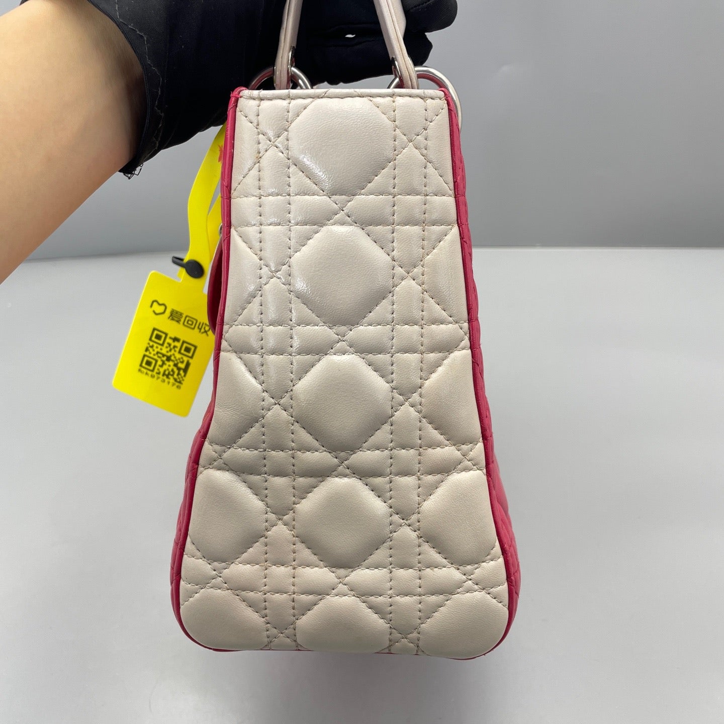 Dior - Lady Dior - Cannage-quilted lambskin leather - Rose Pink with Light Pink accents - (medium)