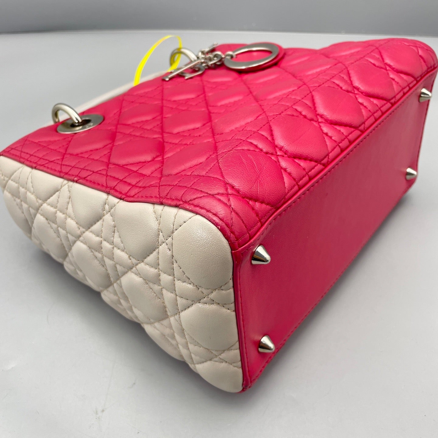 Dior - Lady Dior - Cannage-quilted lambskin leather - Rose Pink with Light Pink accents - (medium)