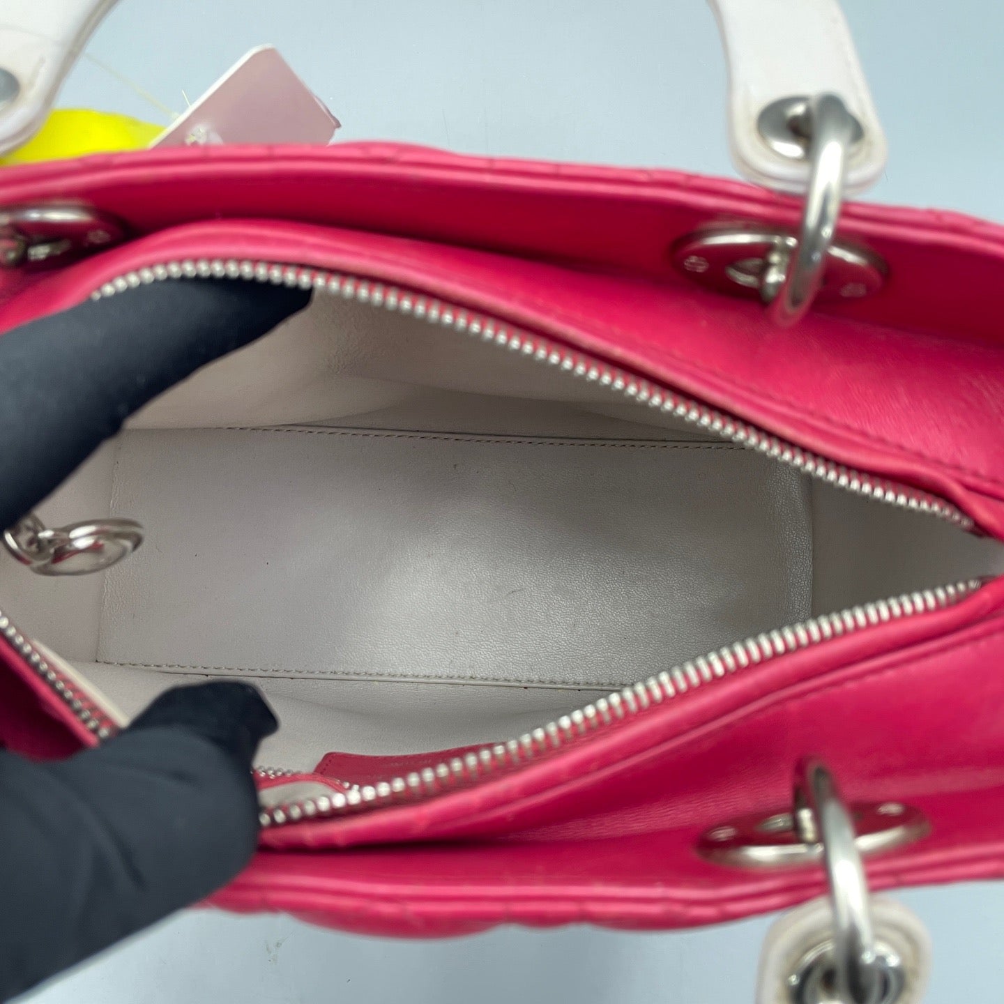 Dior - Lady Dior - Cannage-quilted lambskin leather - Rose Pink with Light Pink accents - (medium)