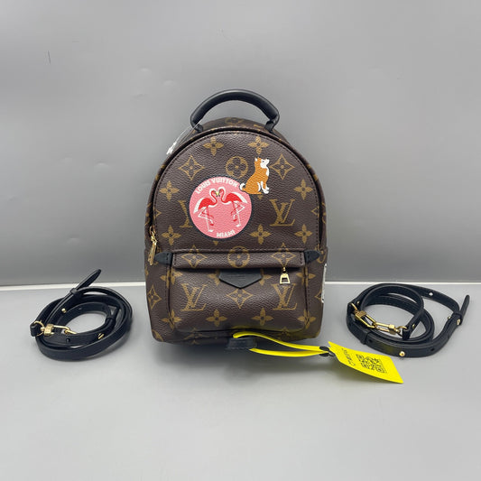 Louis Vuitton - Palm Springs Mini Backpack - Monogram coated canvas with leather trim - Brown - (mini)