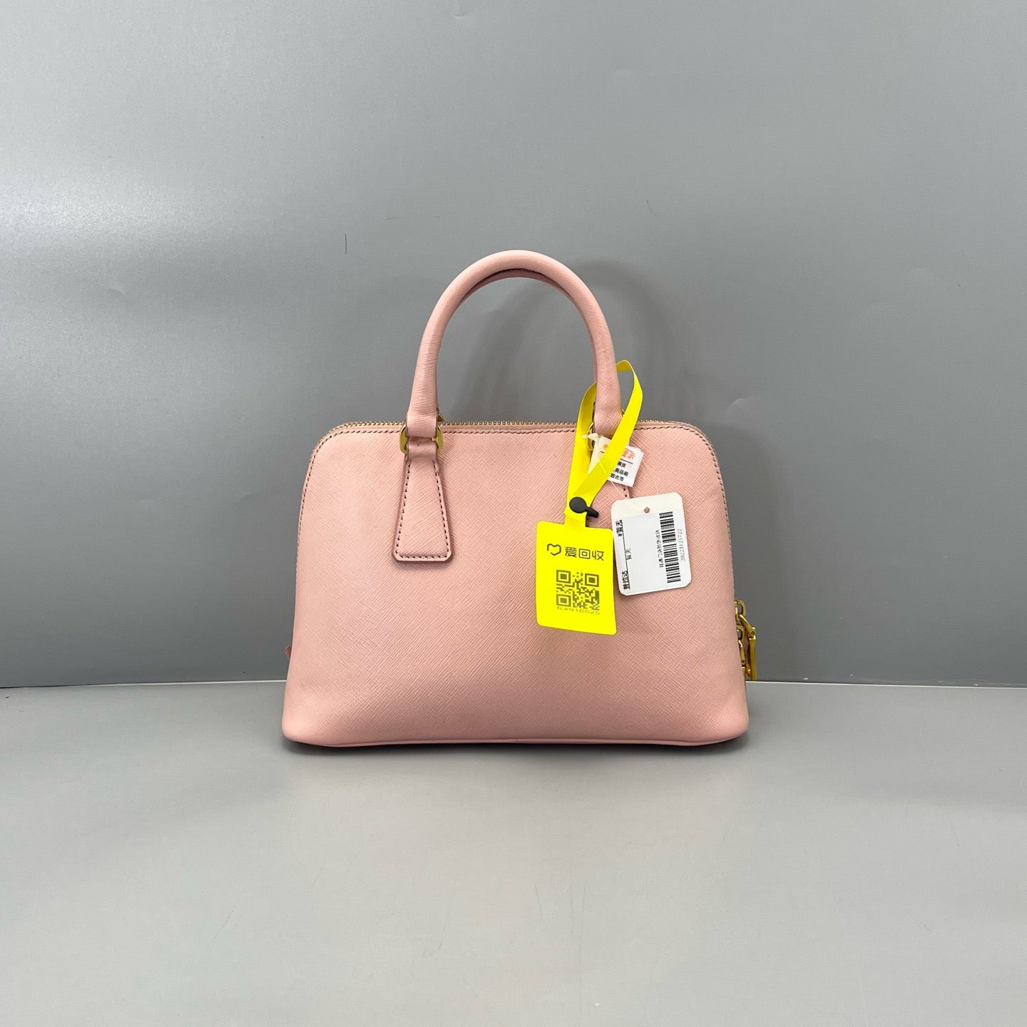 Prada - Saffiano Lux Dome Satchel - Saffiano leather - Pink - (Small)