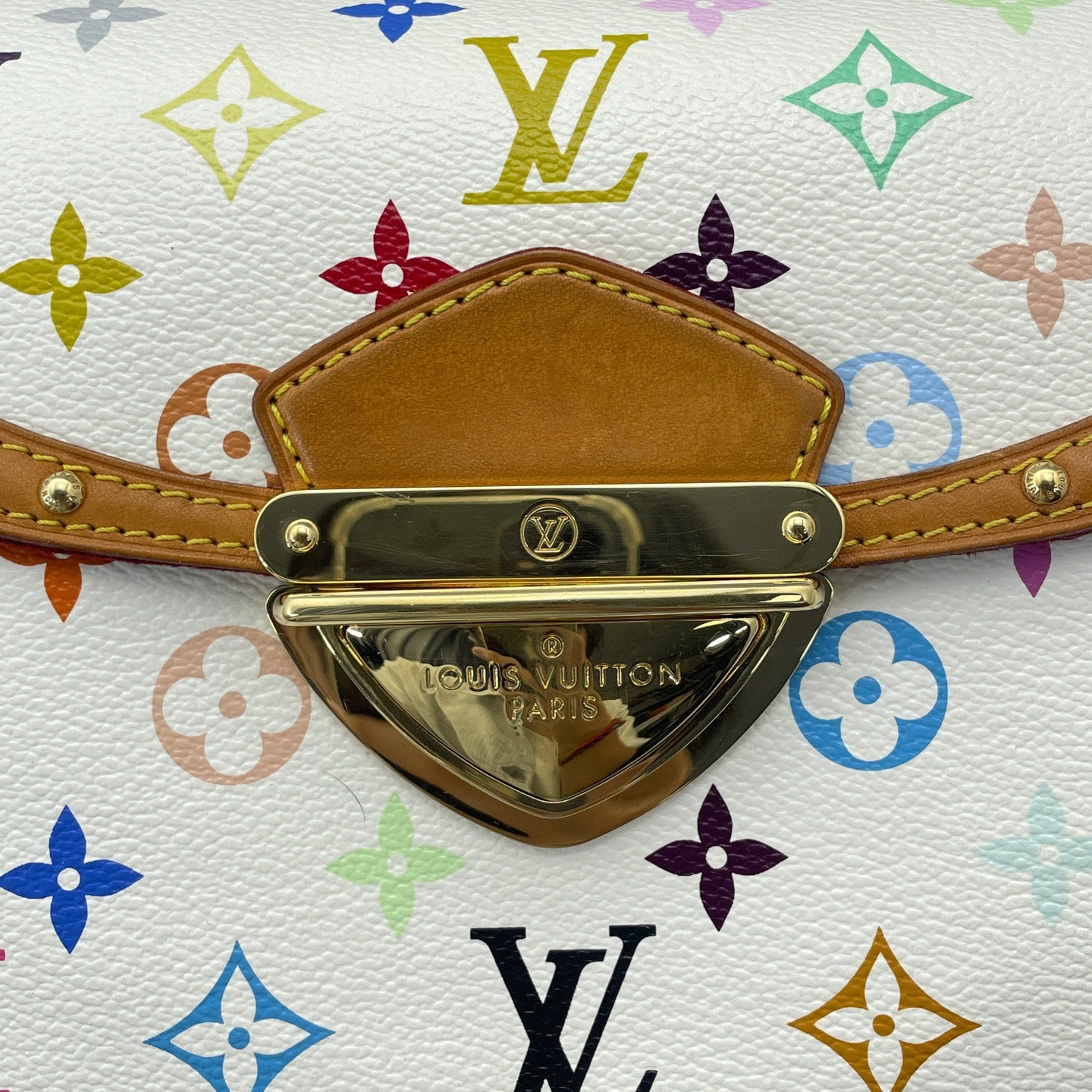 Louis Vuitton - Marilyn - Monogram Multicolore coated canvas with Vachetta leather trim - White with multicolour monogram and natural tan Vachetta - (medium)