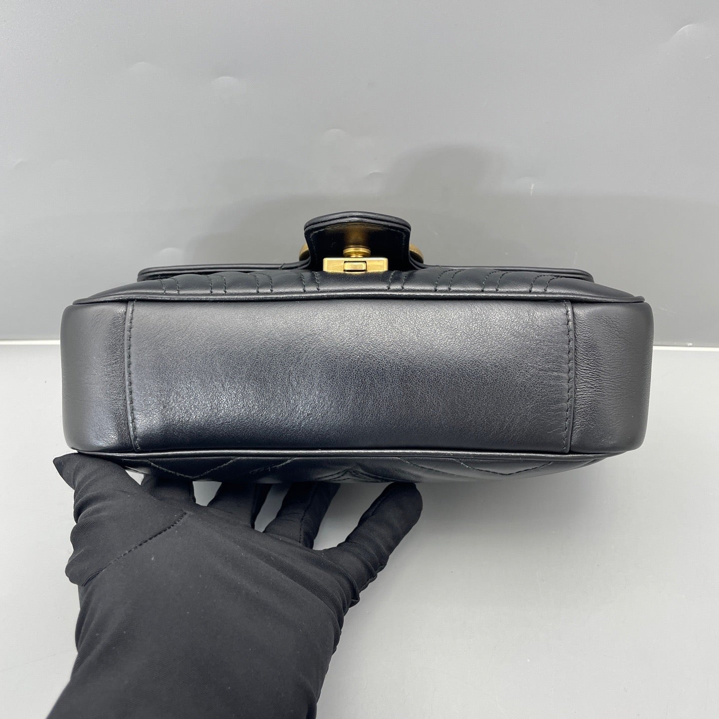Gucci - GG Marmont Matelassé Mini Bag - Leather - Black - (mini)