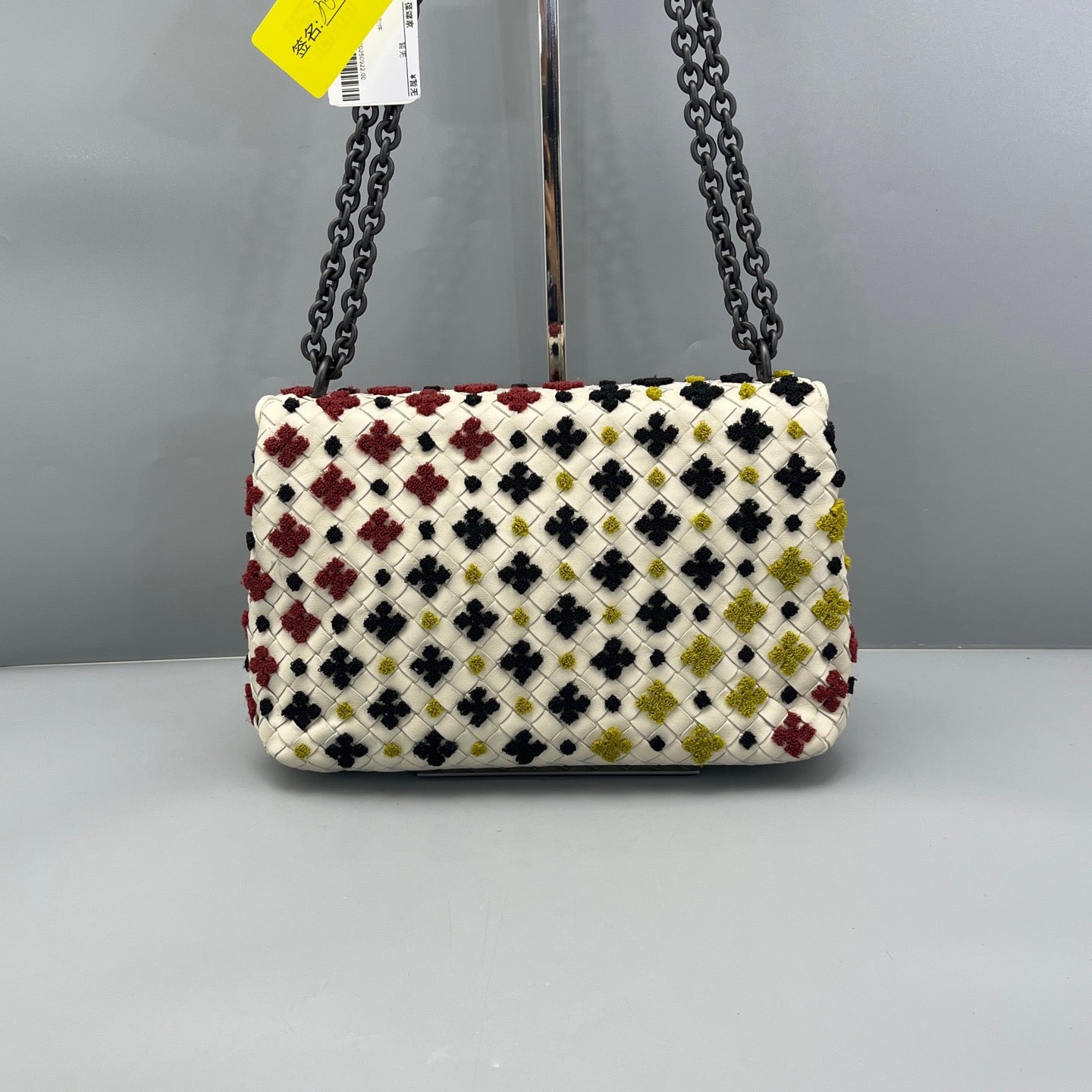 Bottega Veneta - Limited Edition Intrecciato Embroidered Crossbody Bag - Leather - White with Multicolour Embroidery - (Small)
