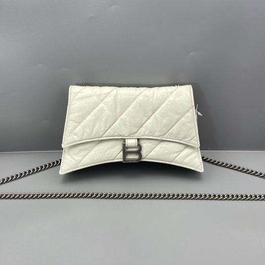 Balenciaga - Crush Small - Crinkled leather - White - (Small)