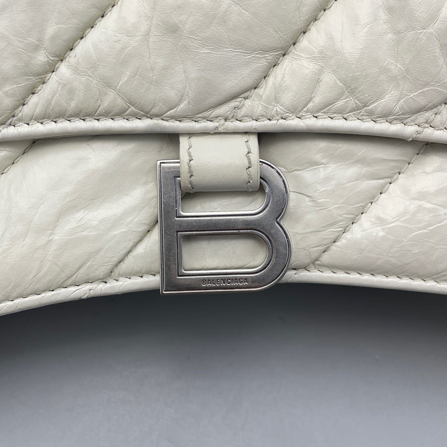 Balenciaga - Crush Small - Crinkled leather - White - (Small)