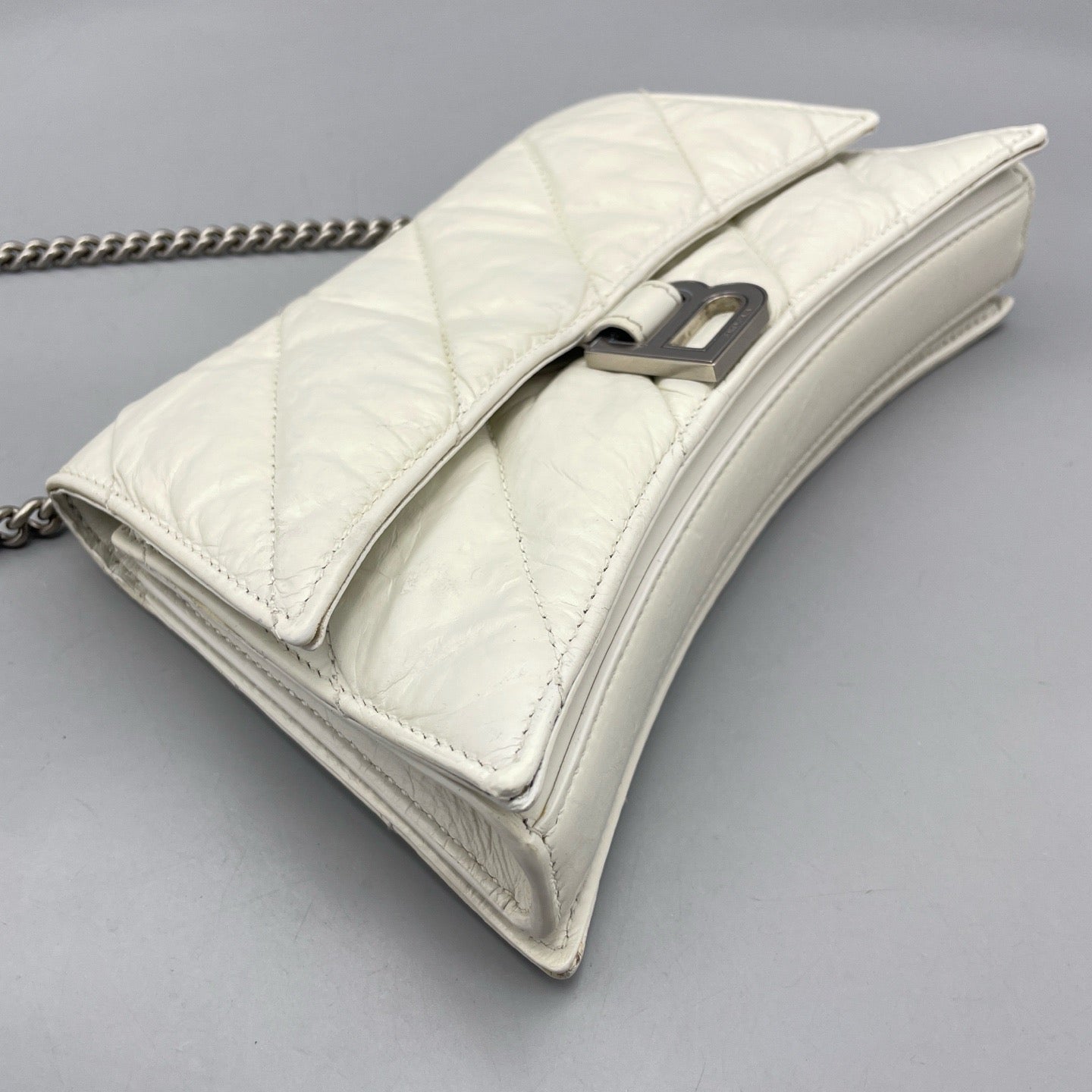 Balenciaga - Crush Small - Crinkled leather - White - (Small)