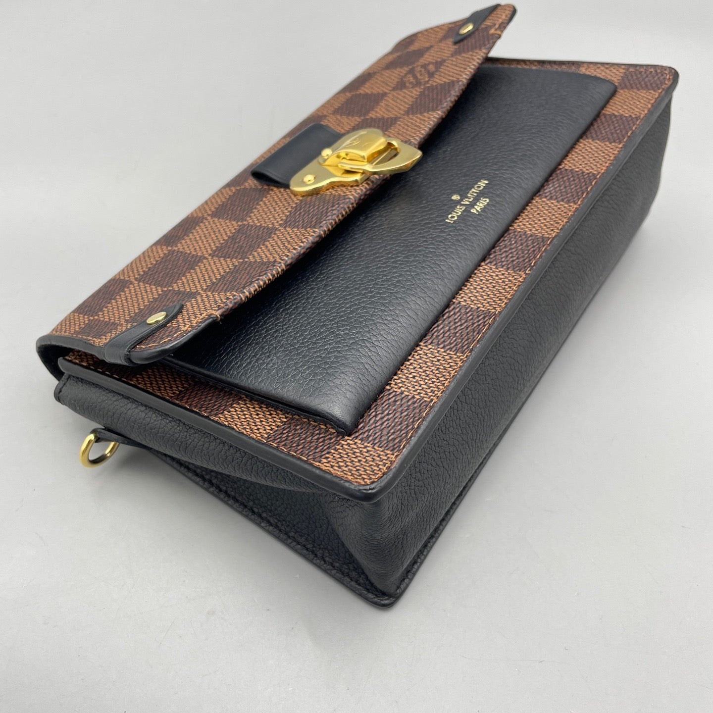 Louis Vuitton - Vavin WOC - Damier Ebene canvas and grained leather - Brown and Black - (mini)