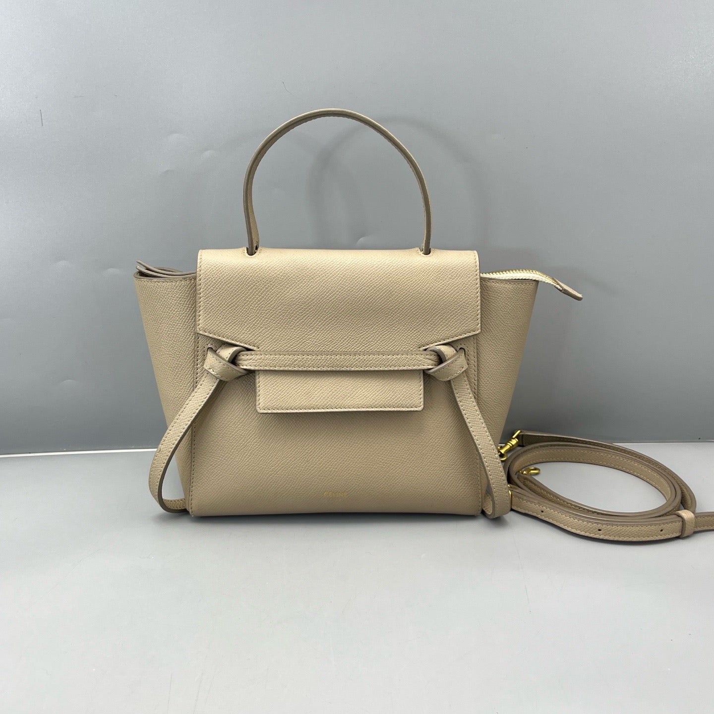 Celine - Belt Bag Nano - Grained leather - Beige - (mini)