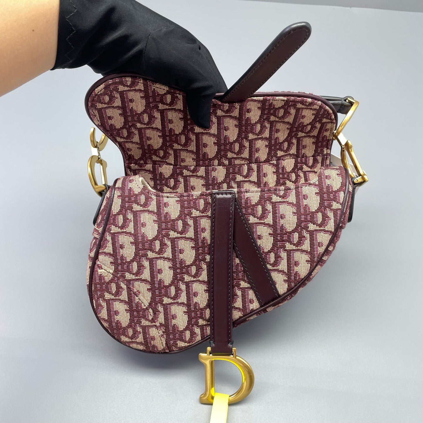 Dior - Saddle bag - Oblique jacquard canvas and Leather - Red - (Small)