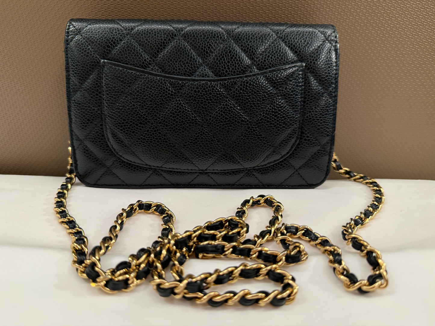 Chanel - Wallet on Chain (WOC) O-Mini Bag - Grained calfskin leather - Black - (mini)