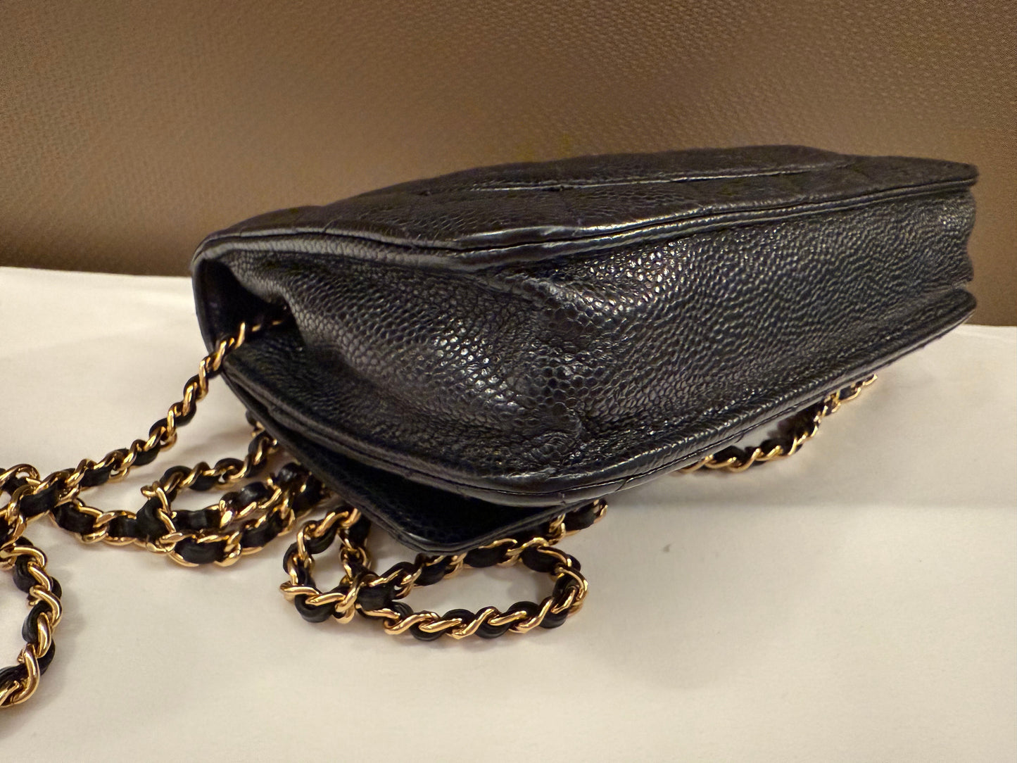 Chanel - Wallet on Chain (WOC) O-Mini Bag - Grained calfskin leather - Black - (mini)