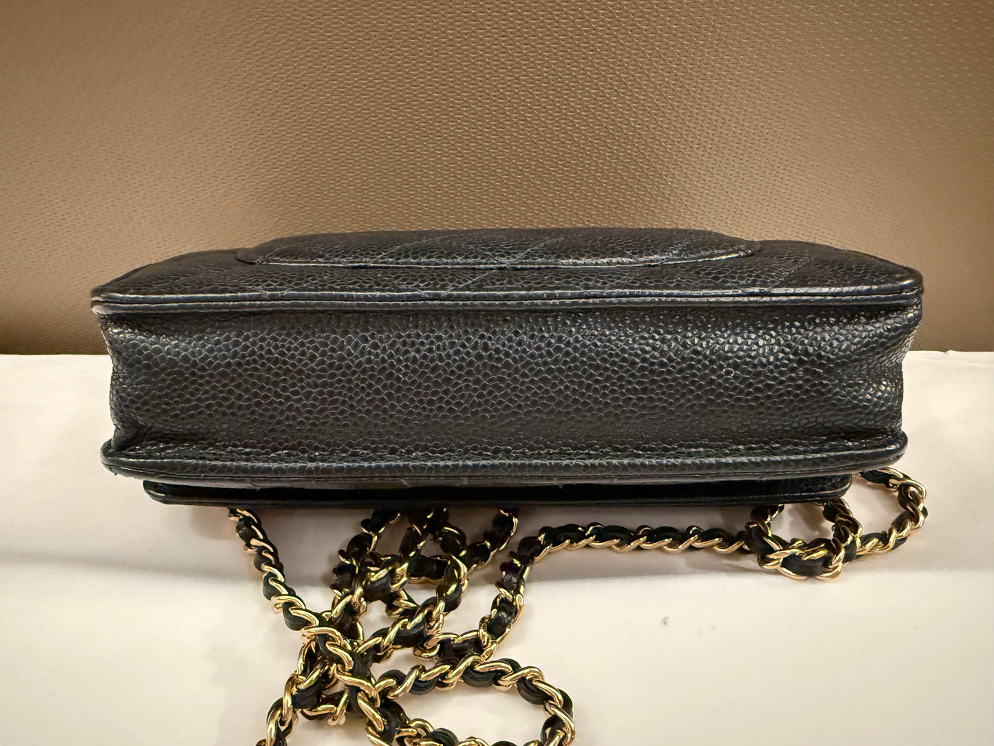 Chanel - Wallet on Chain (WOC) O-Mini Bag - Grained calfskin leather - Black - (mini)