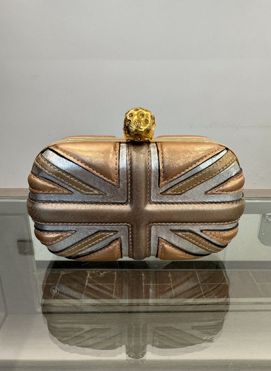 Alexander McQueen - Union Jack Skull Clutch - Leather - Multicolour - (mini)