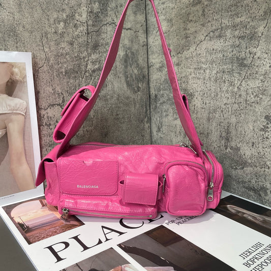 Balenciaga - Barbie Superbusy Shoulder Bag - Leather - Pink - (Medium)